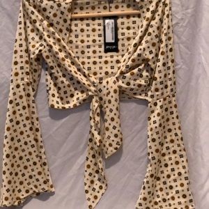 Nasty Gal tie front top